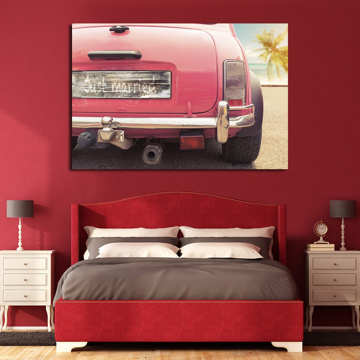 Just Married Multi Panel Canvas Wall Art
