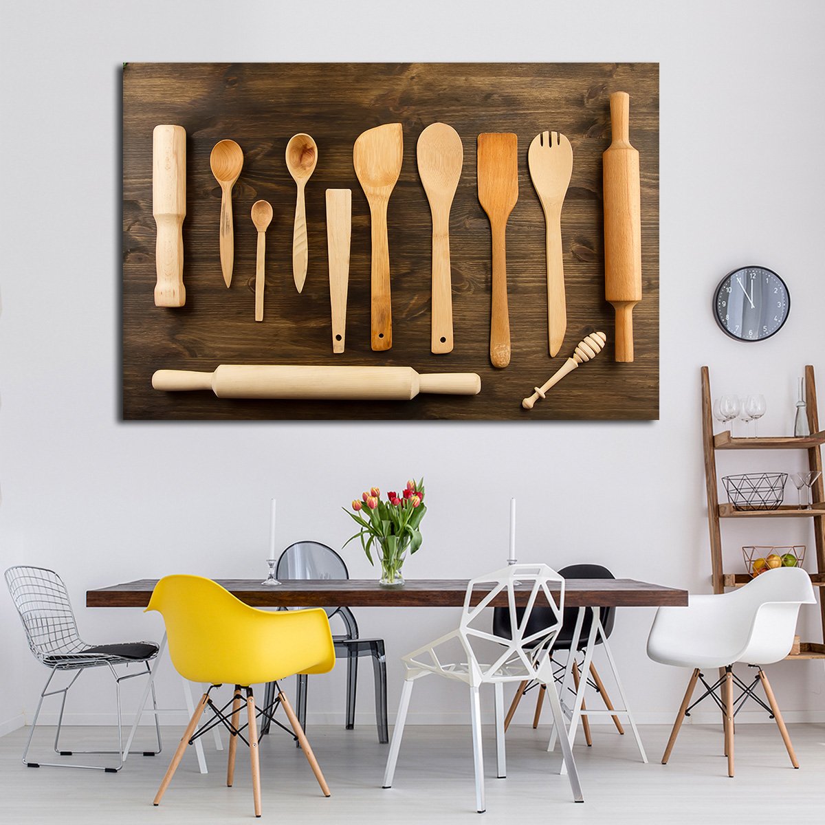Kitchen Utensils Multi Panel Canvas Wall Art