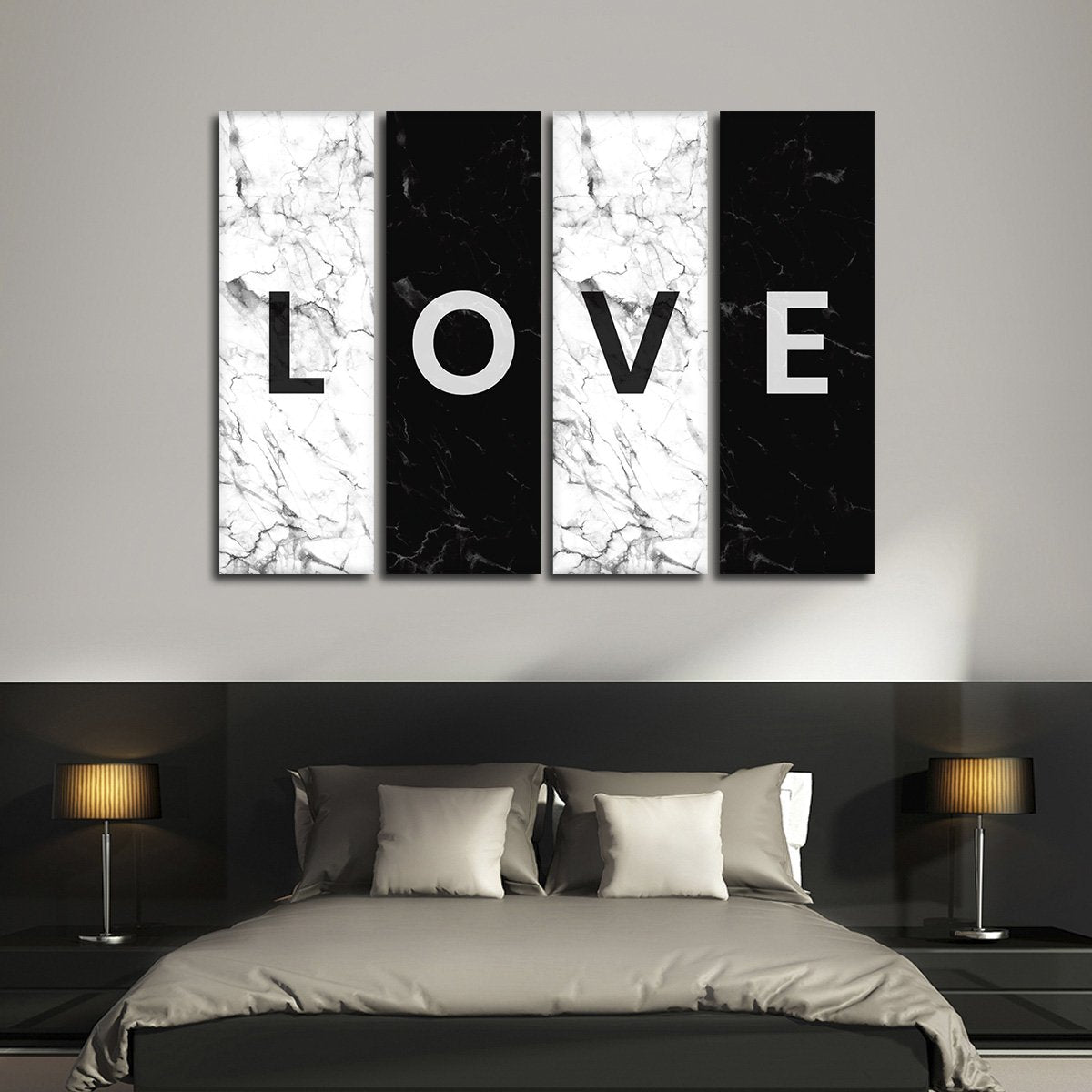 LOVE Multi Panel Canvas Wall Art
