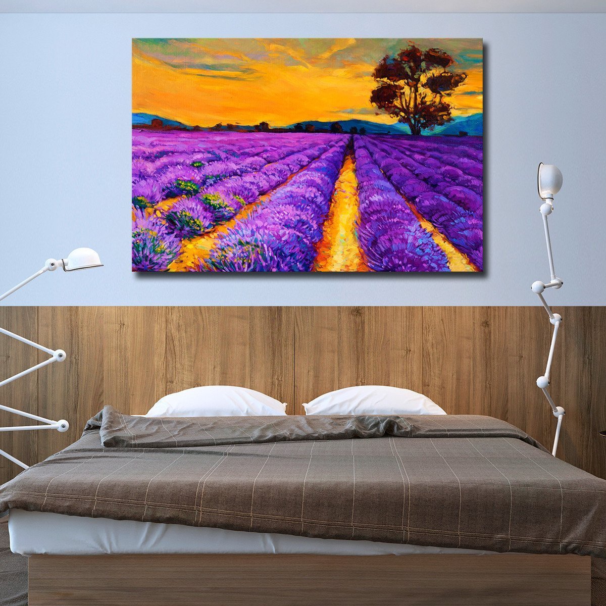 Lavender in Provence Multi Panel Canvas Wall Art