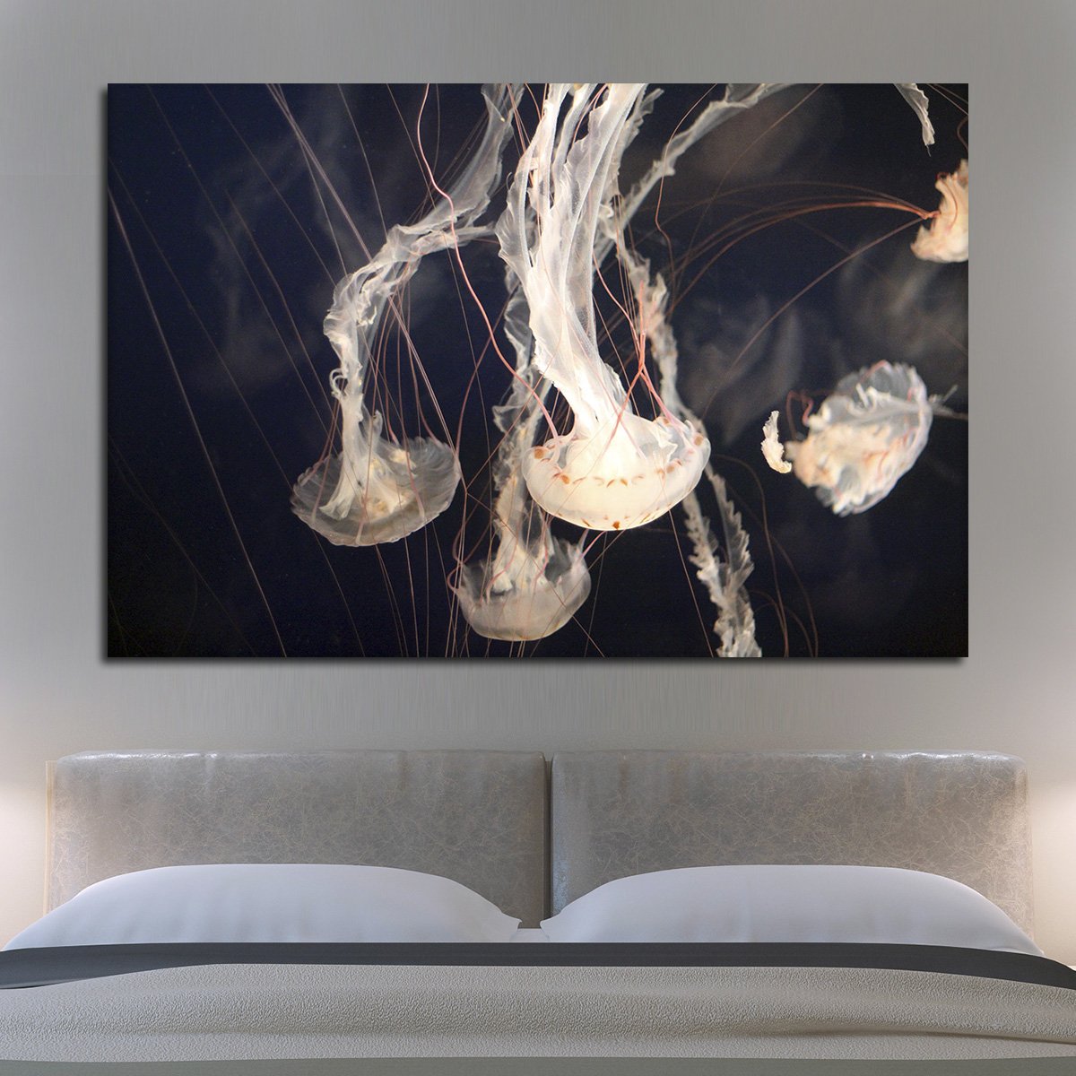 Light Of Jellyfish Multi Panel Canvas Wall Art