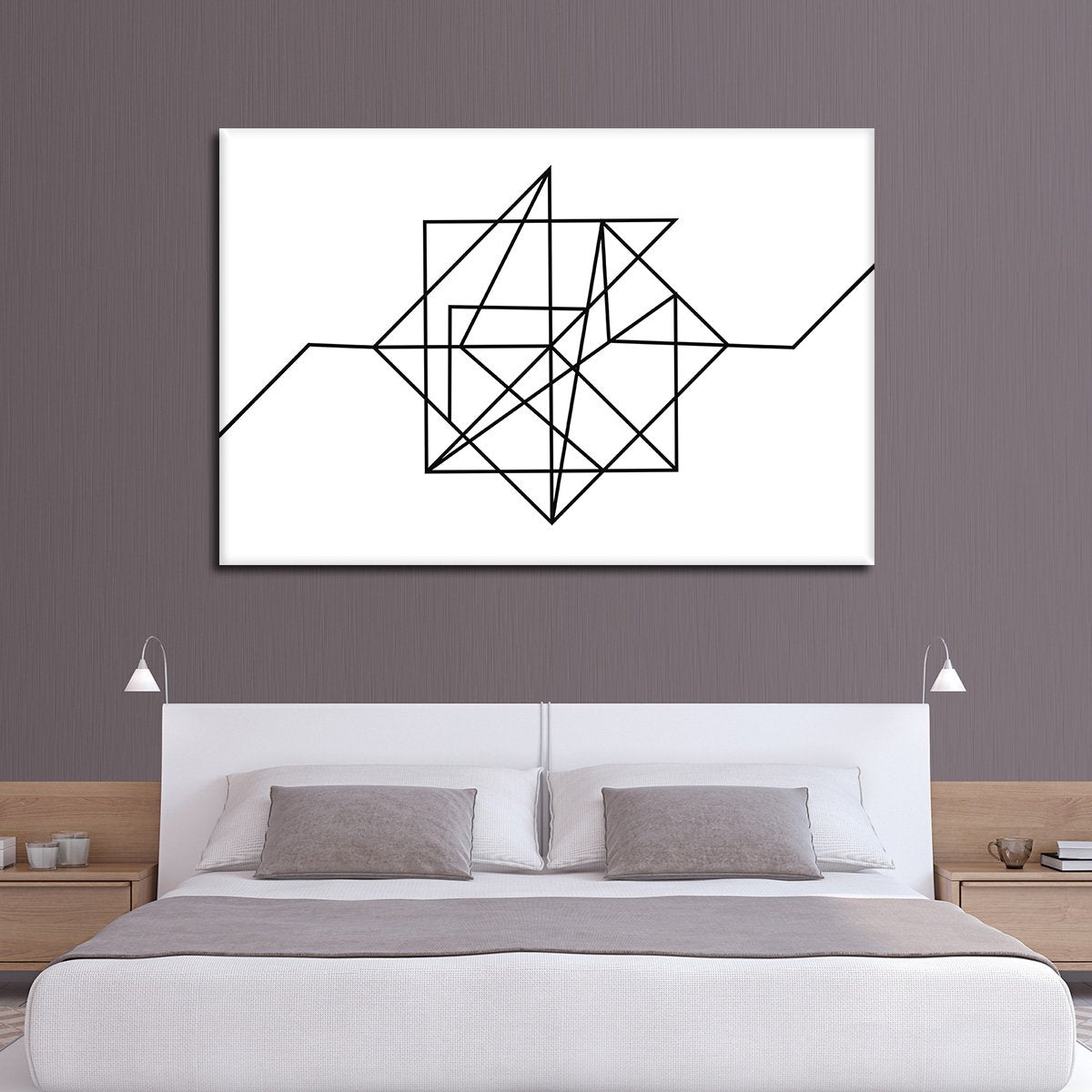 Line Labyrinth Multi Panel Canvas Wall Art