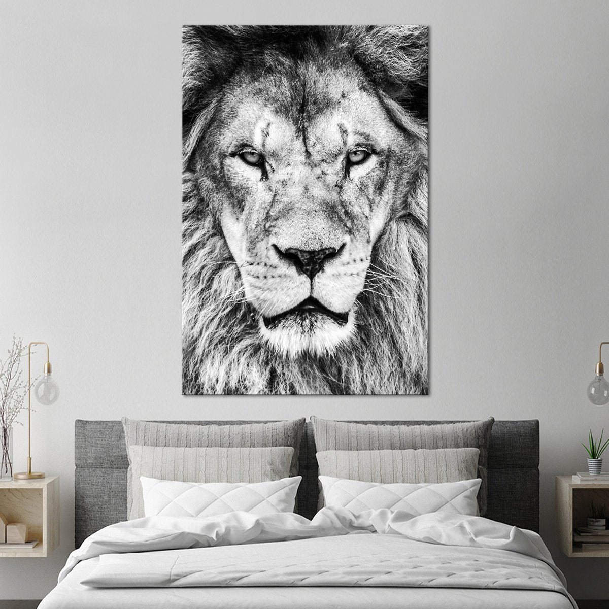 Lion Portrait Multi Panel Canvas Wall Art