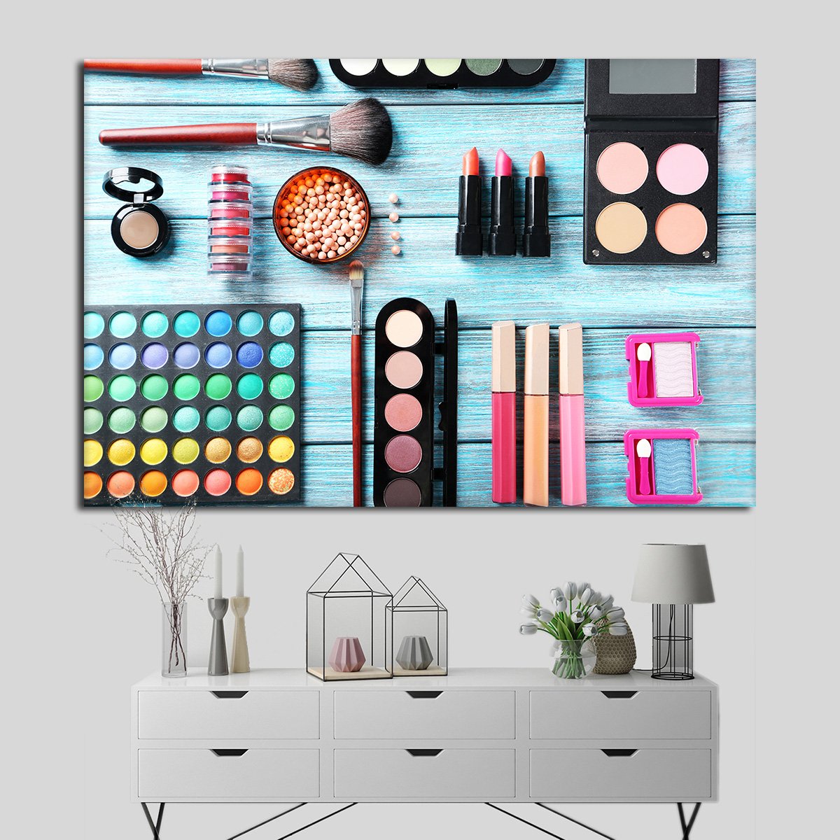 Makeup Haul Multi Panel Canvas Wall Art