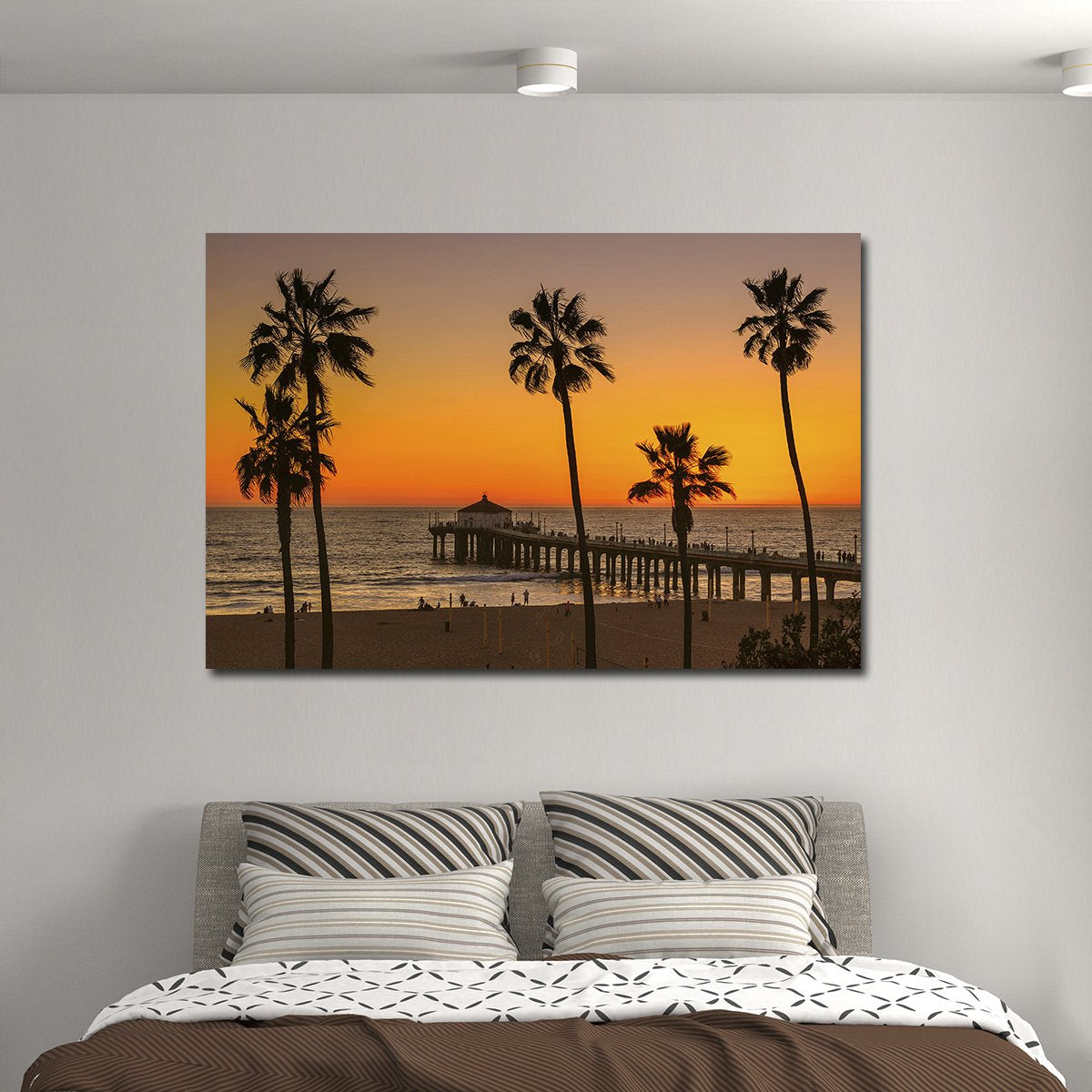Manhattan Beach Multi Panel Canvas Wall Art