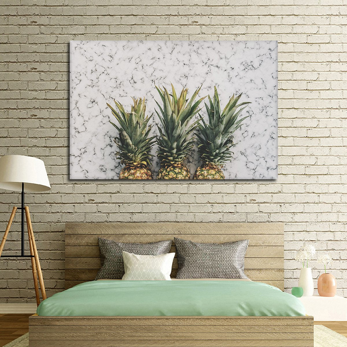 Marble Pineapple Multi Panel Canvas Wall Art