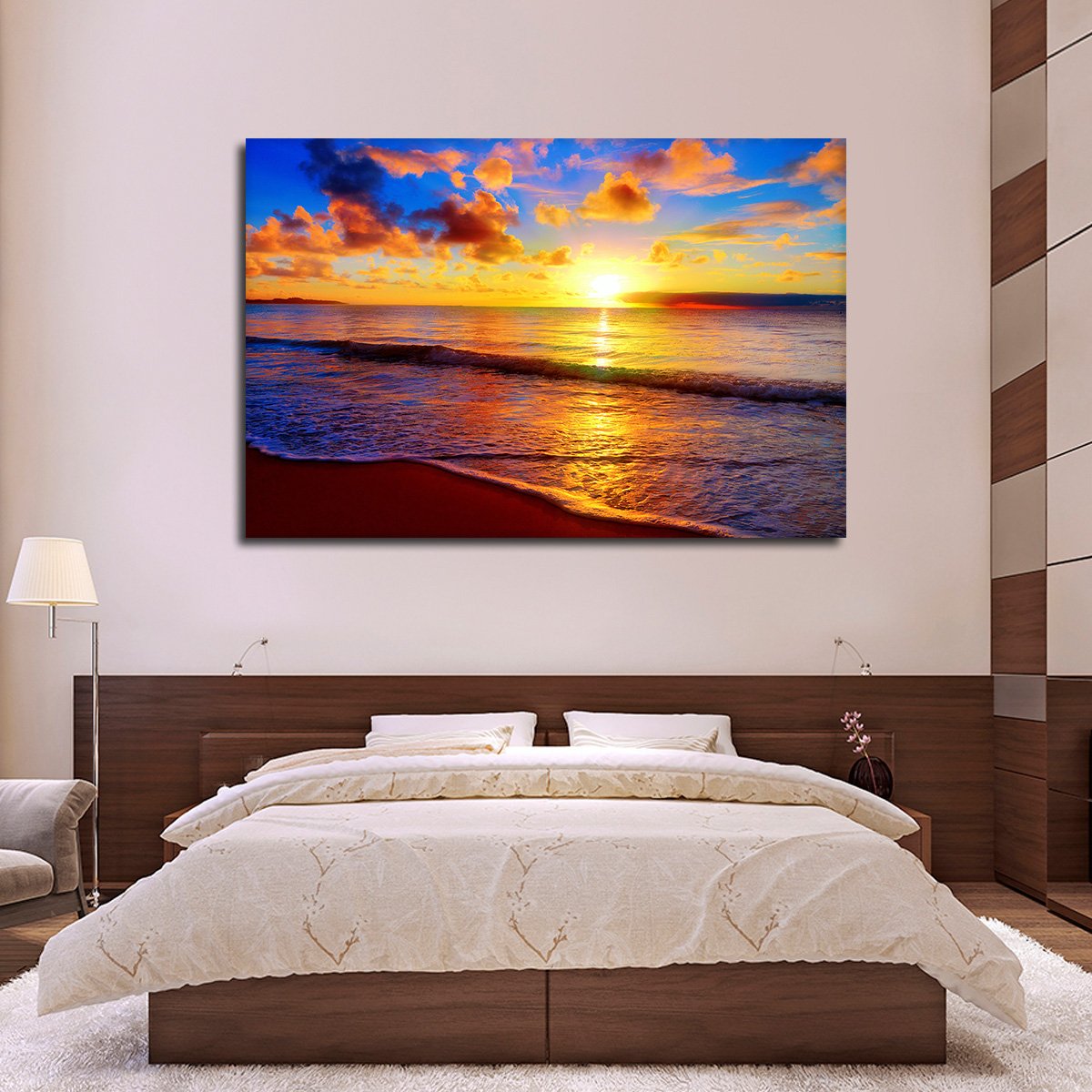 Meditative Sunset Multi Panel Canvas Wall Art