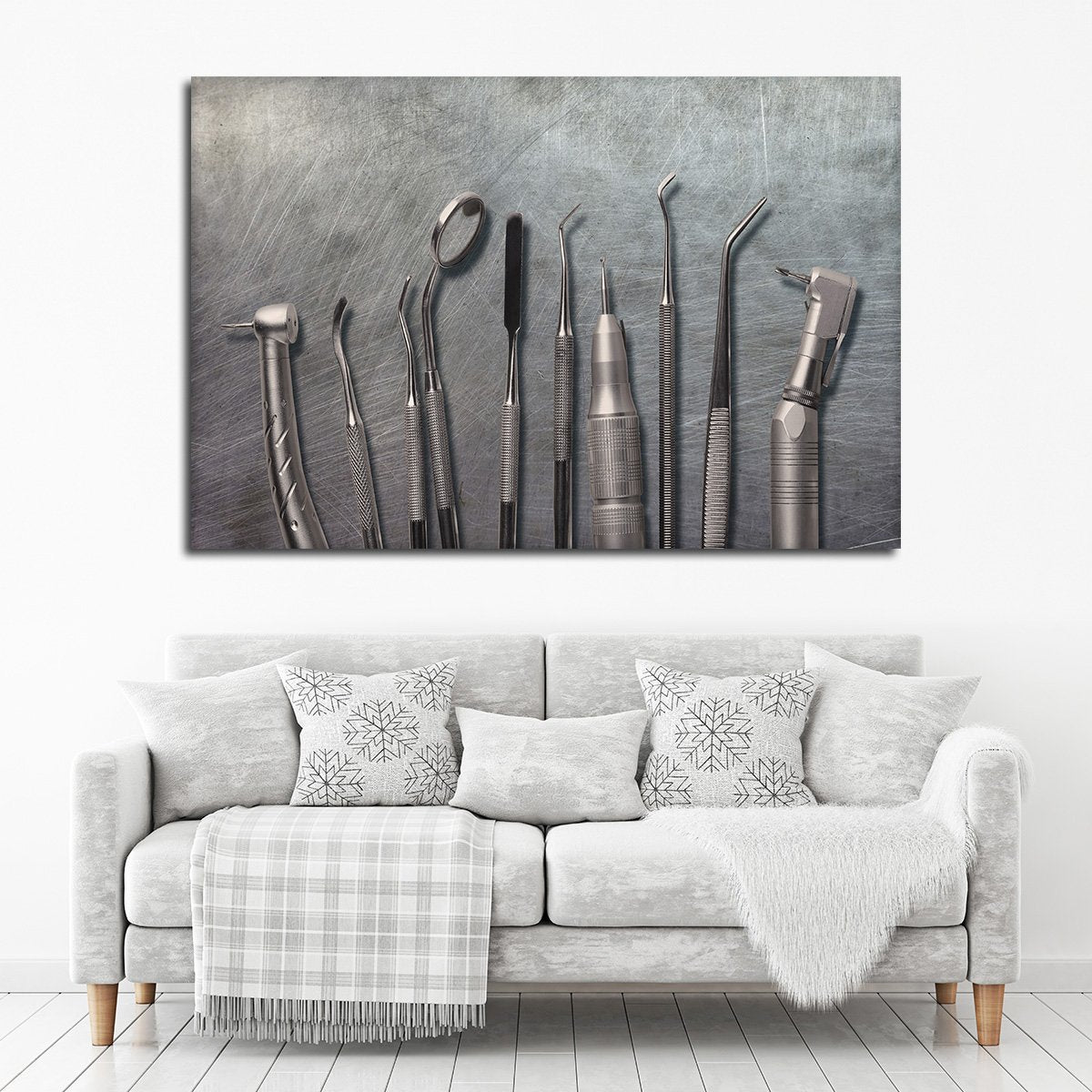 Metal Dental Tools Multi Panel Canvas Wall Art