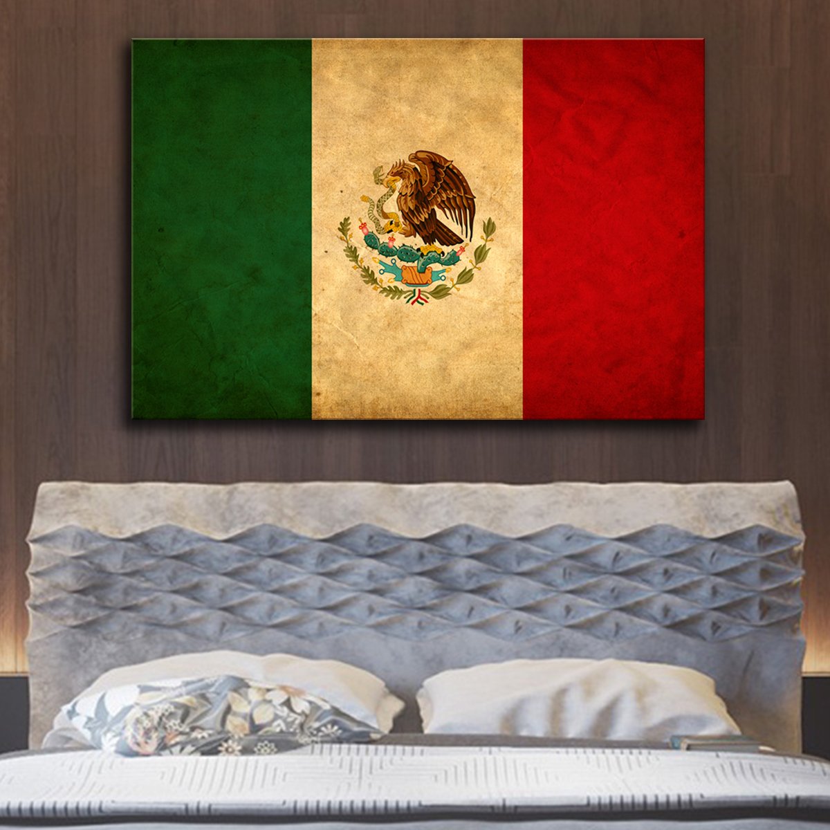 Mexican Flag Multi Panel Canvas Wall Art