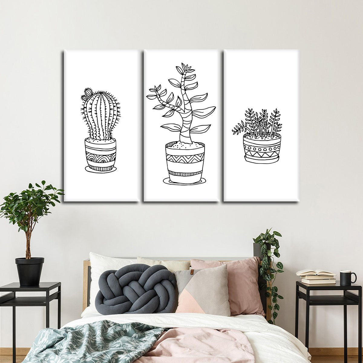 Minimalist Succulents Canvas Set Wall Art