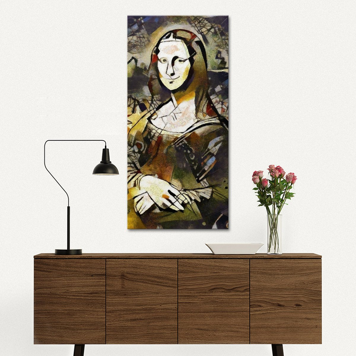 Mona Lisa Smile Multi Panel Canvas Wall Art