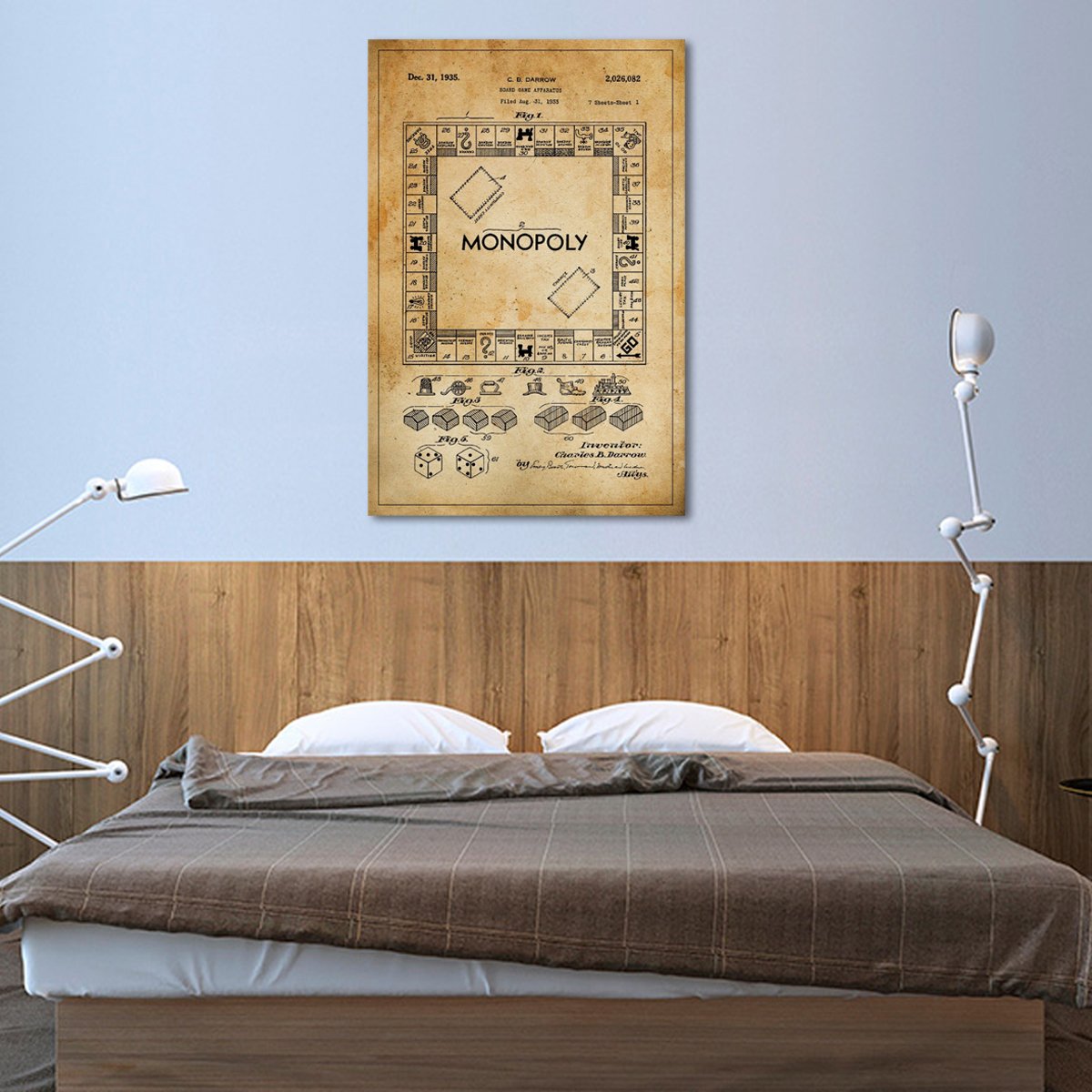 Monopoly Patent Canvas Wall Art