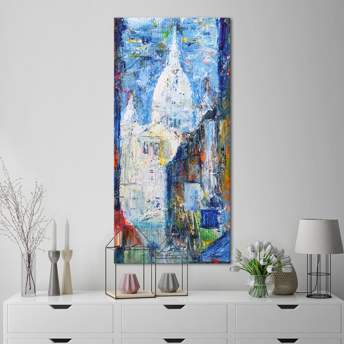 Montmartre Hill Multi Panel Canvas Wall Art