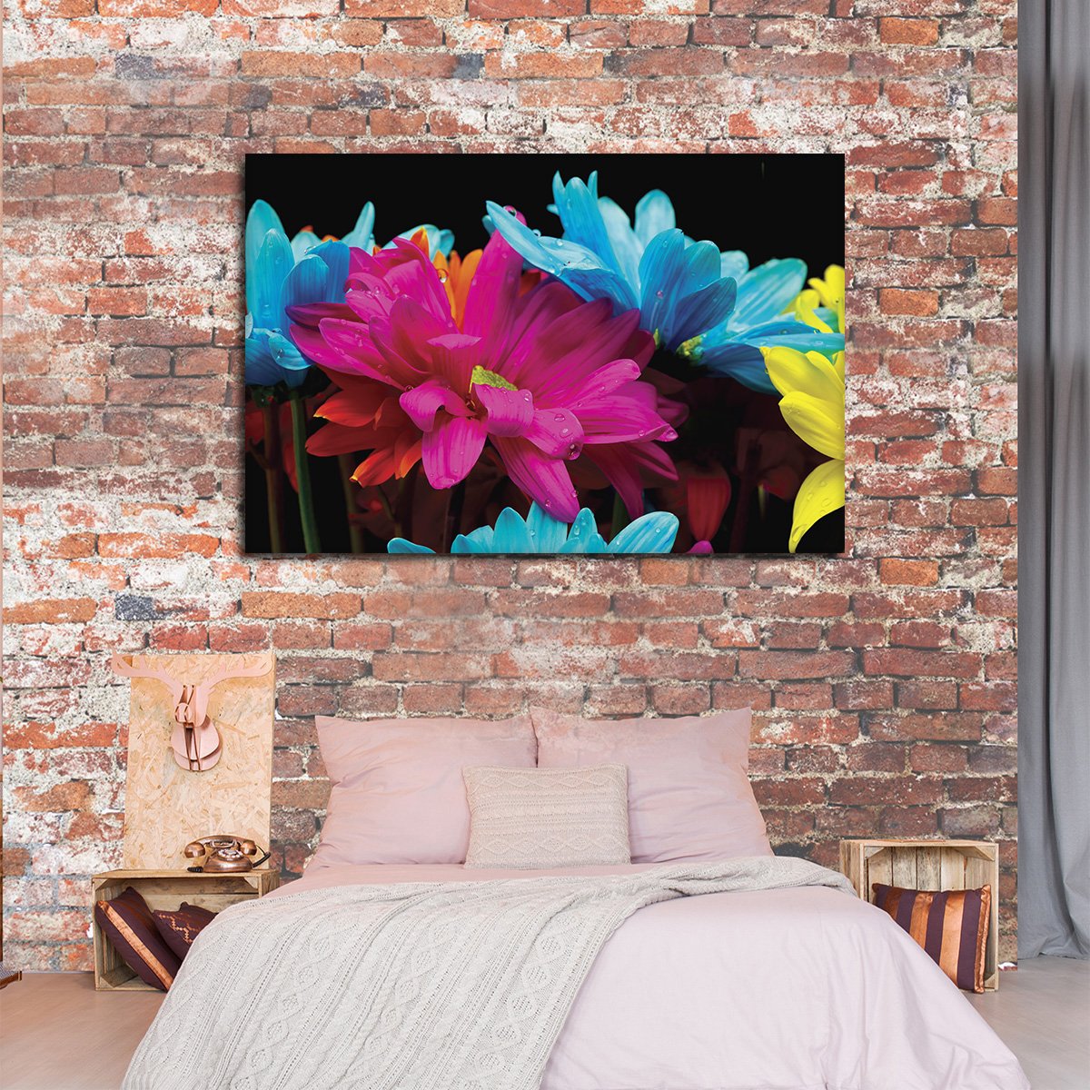 Morning Flowers Multi Panel Canvas Wall Art