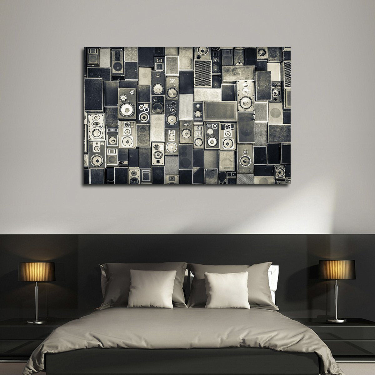 Music Speakers Multi Panel Canvas Wall Art