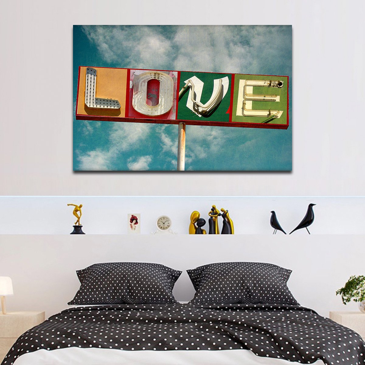 Neon Love Multi Panel Canvas Wall Art