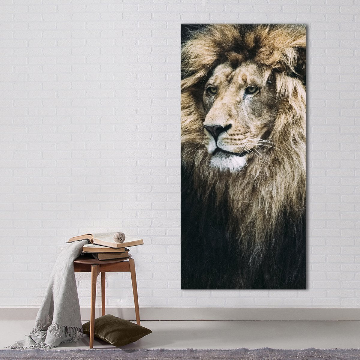 Old Lion Multi Panel Canvas Wall Art