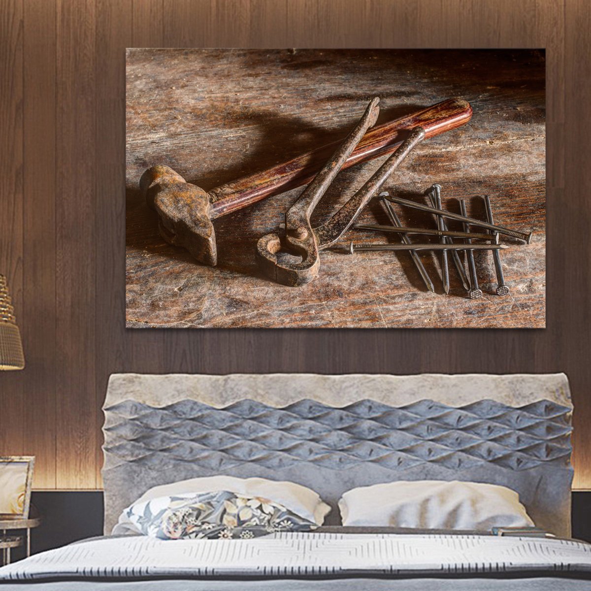 Old Tools Multi Panel Canvas Wall Art