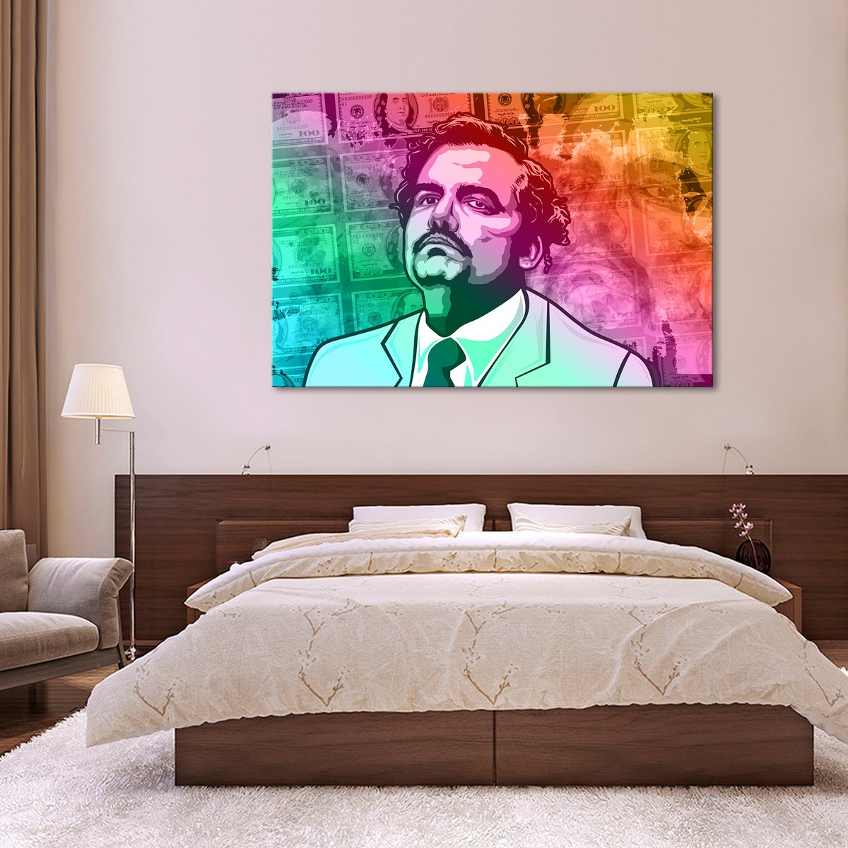 Pablo Escobar Multi Panel Canvas Wall Art