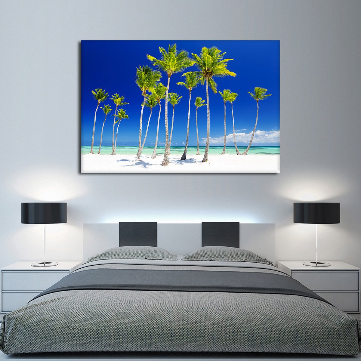 Palm Island Multi Panel Canvas Wall Art