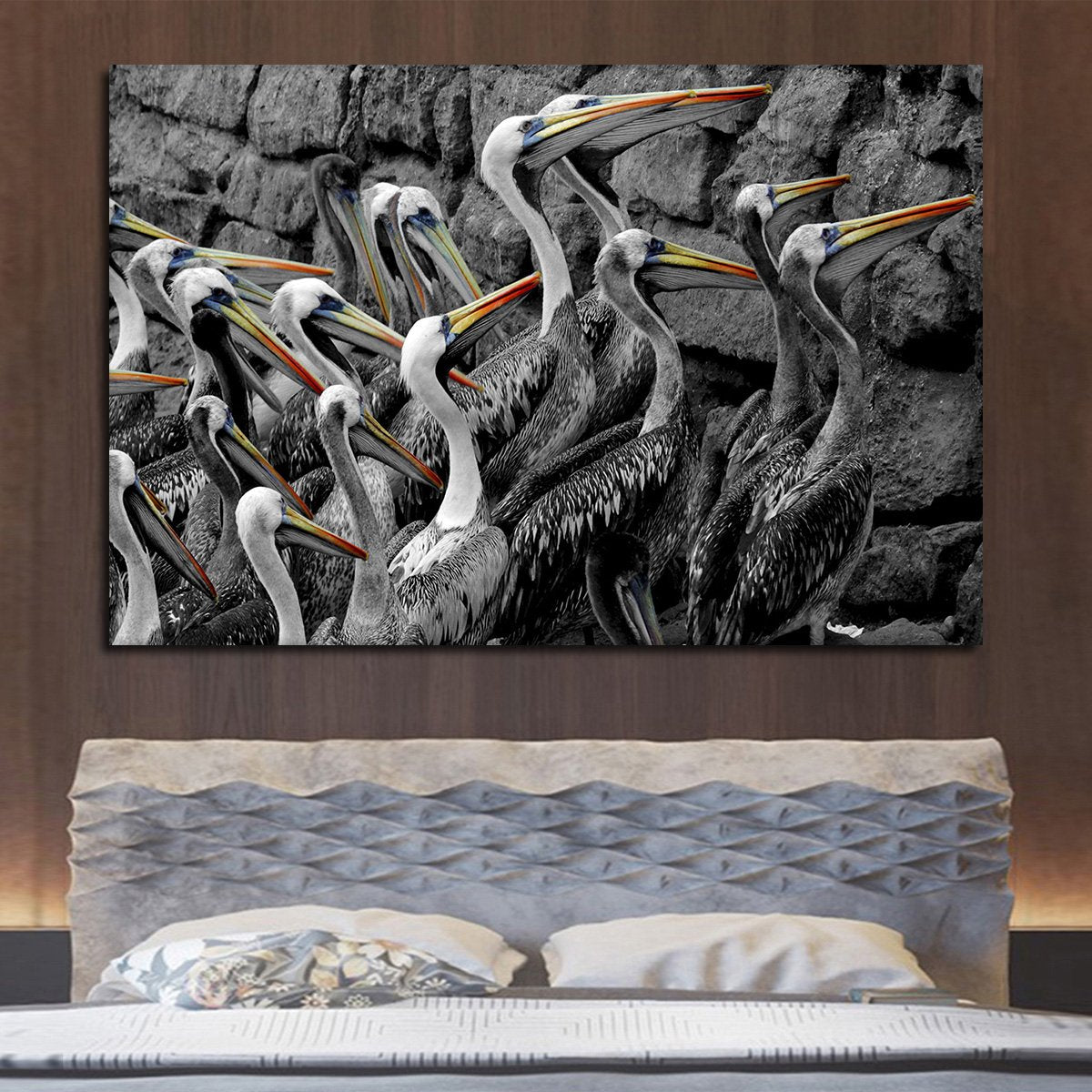 Pelican Group Pop Multi Panel Canvas Wall Art