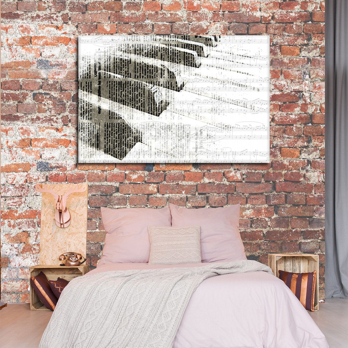 Piano Notes Multi Panel Canvas Wall Art