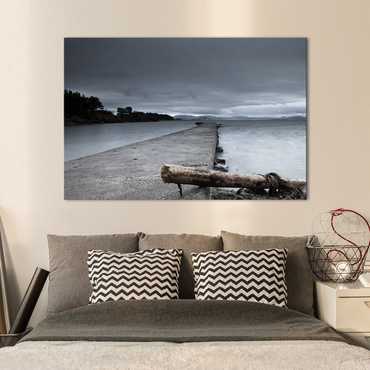 Pier in Norway Multi Panel Canvas Wall Art