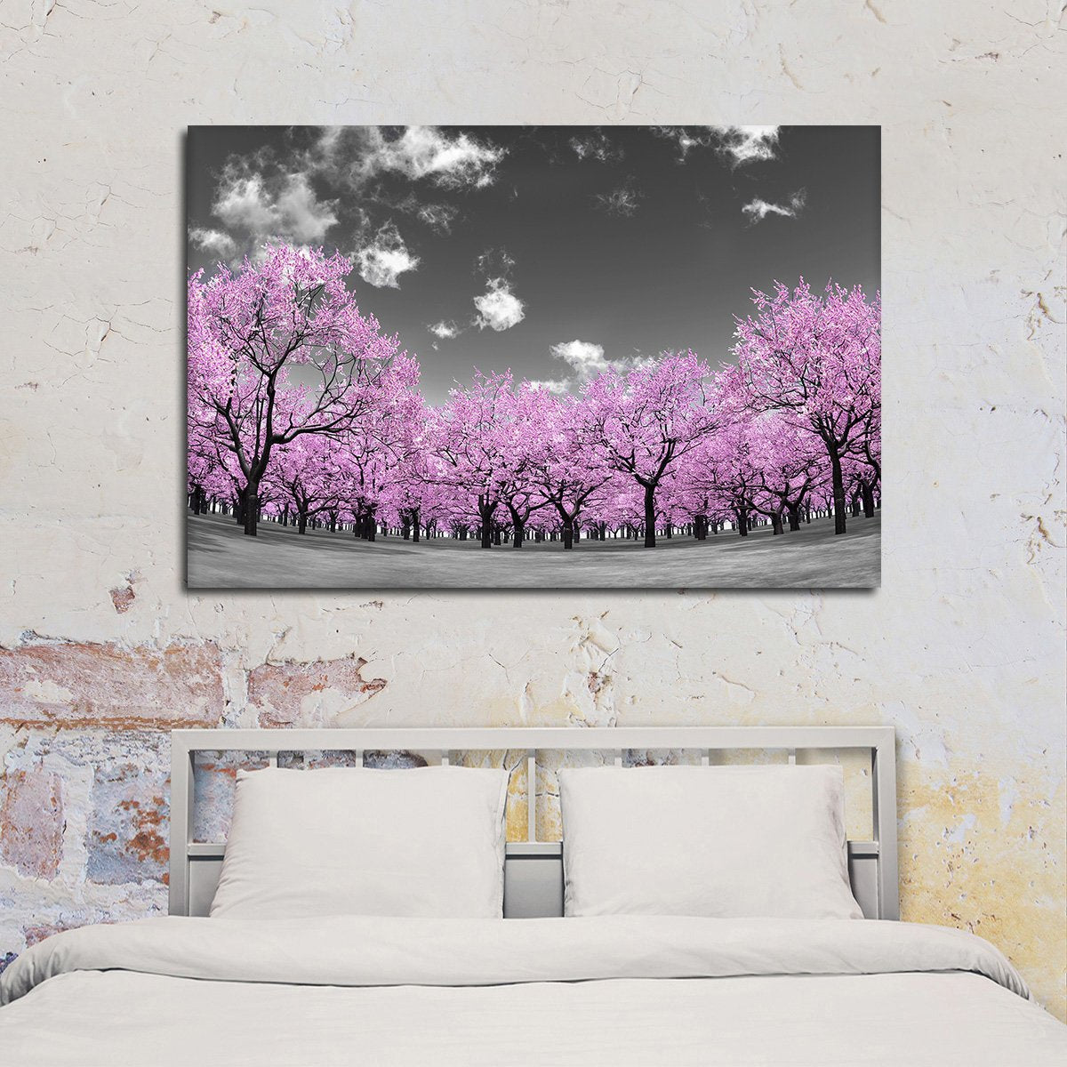 Pink Forest Pop Multi Panel Canvas Wall Art