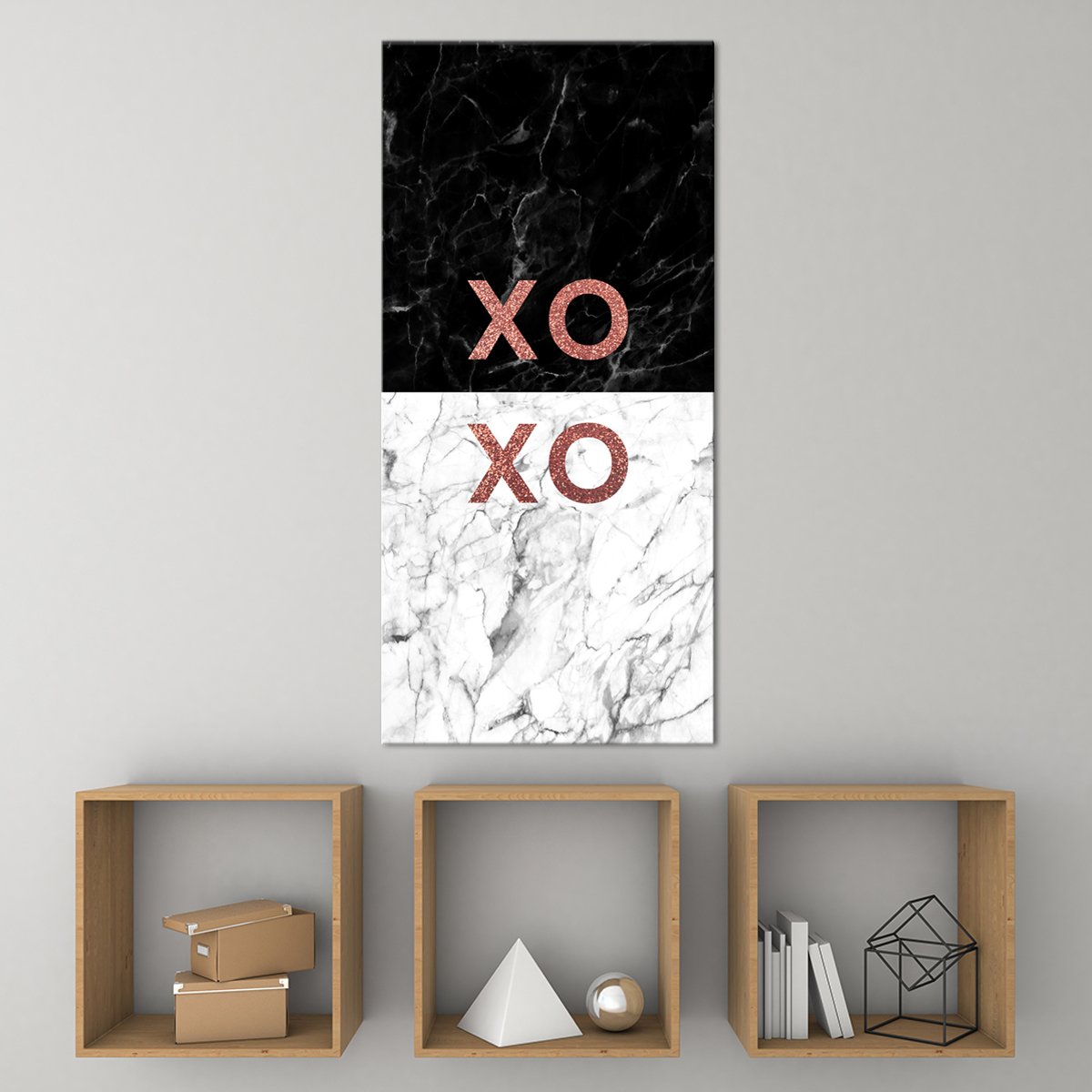 Pink XOXO Multi Panel Canvas Wall Art