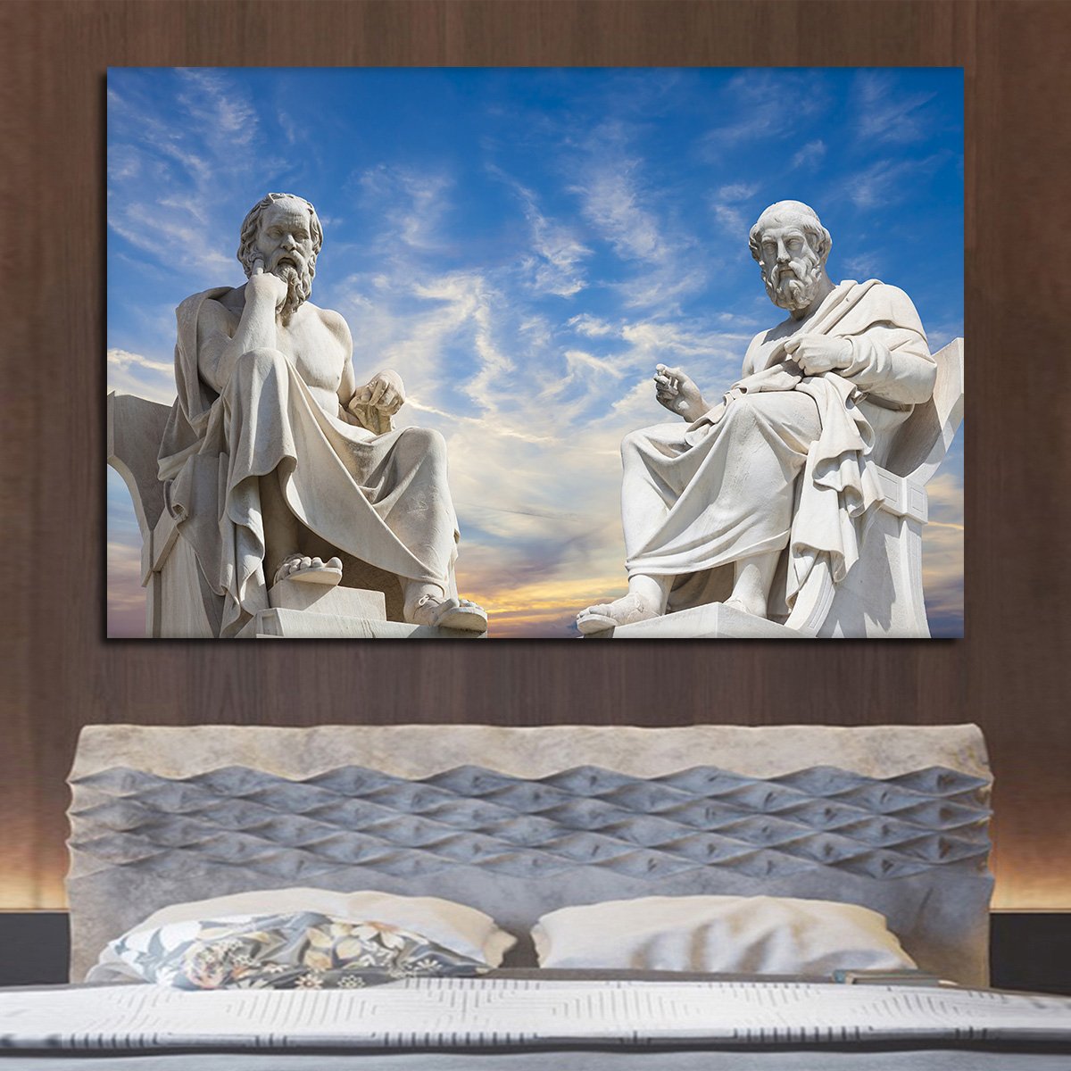 Plato And Socrates Multi Panel Canvas Wall Art