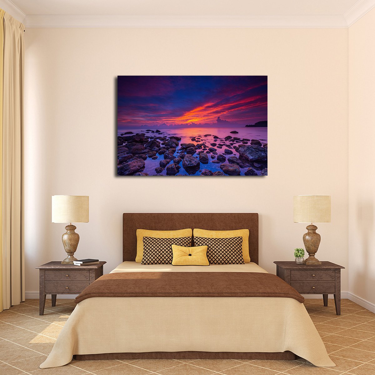 Purple Sunrise Multi Panel Canvas Wall Art