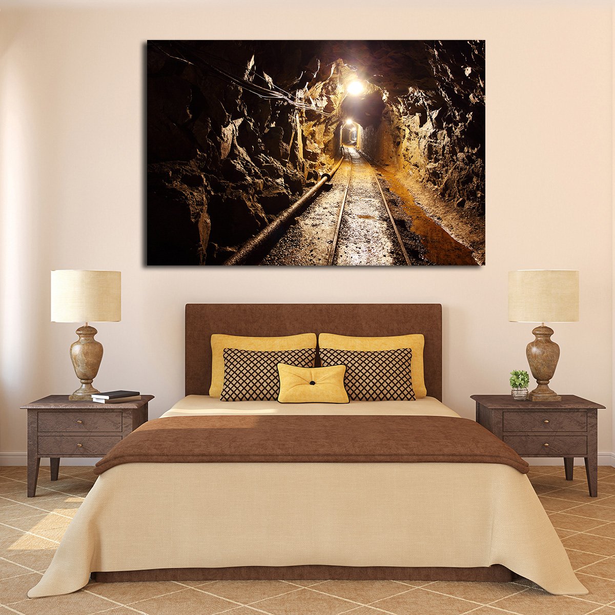 Railroad Tunnel Multi Panel Canvas Wall Art