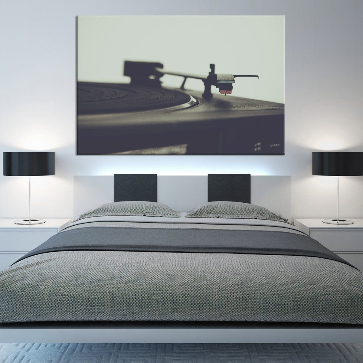 Record Player Multi Panel Canvas Wall Art