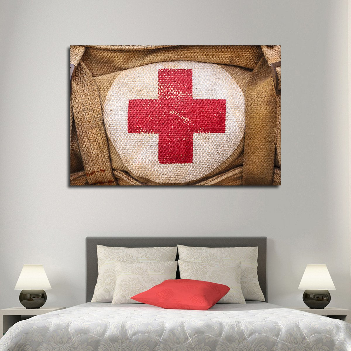 Red Cross Multi Panel Canvas Wall Art