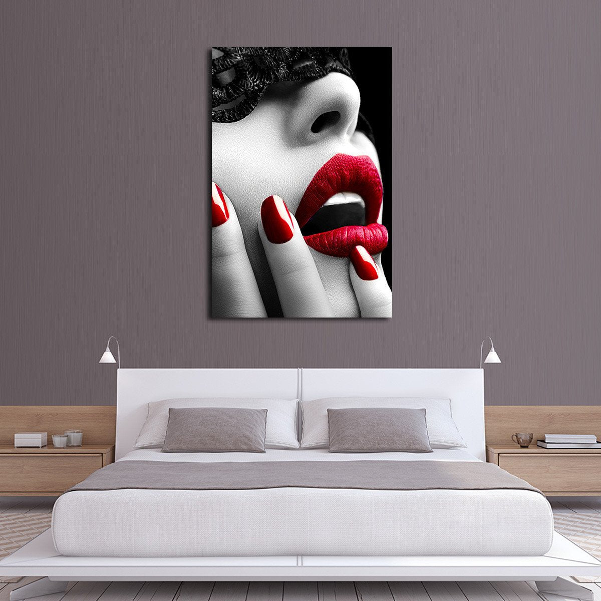 Red Lips Multi Panel Canvas Wall Art