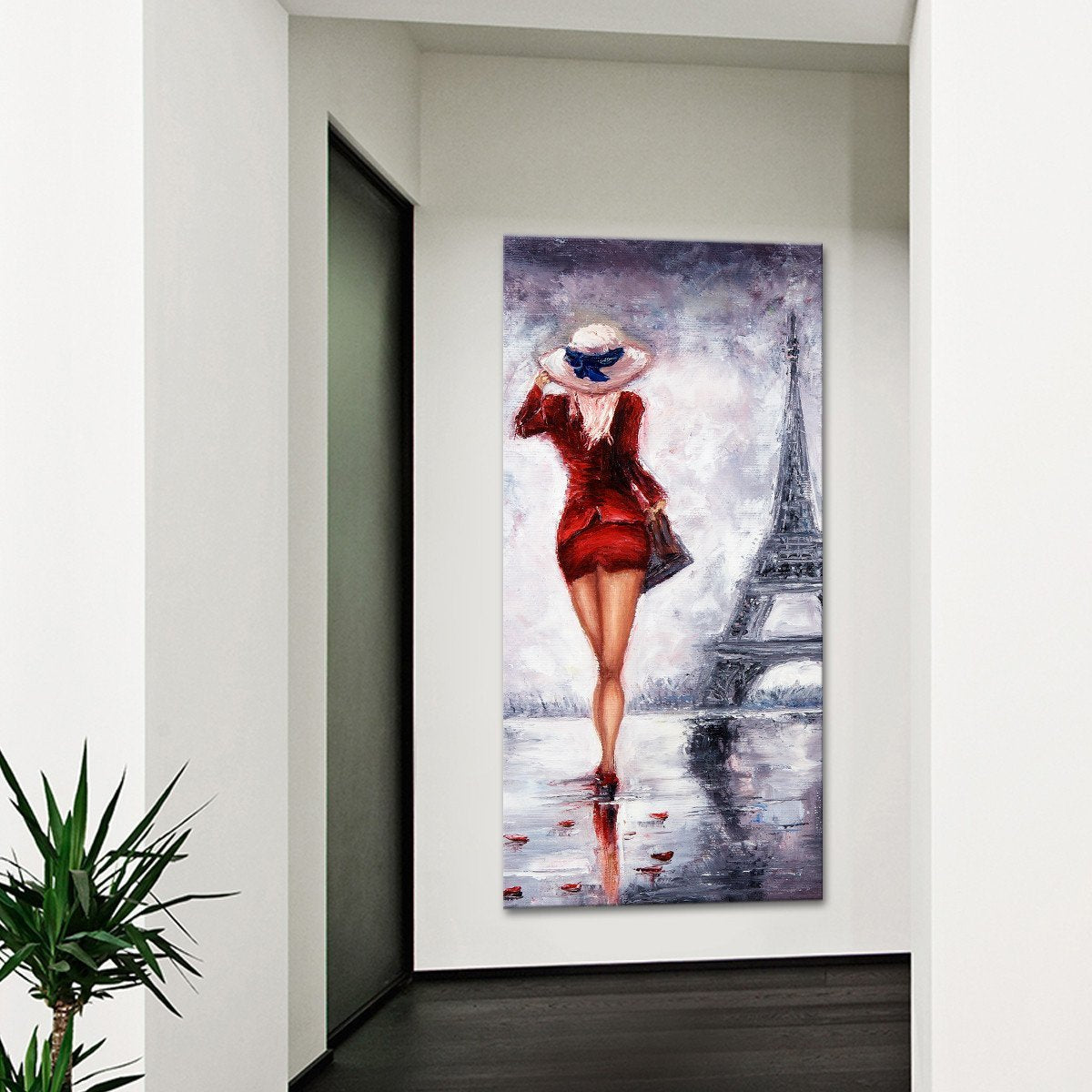 Red Paris Multi Panel Canvas Wall Art