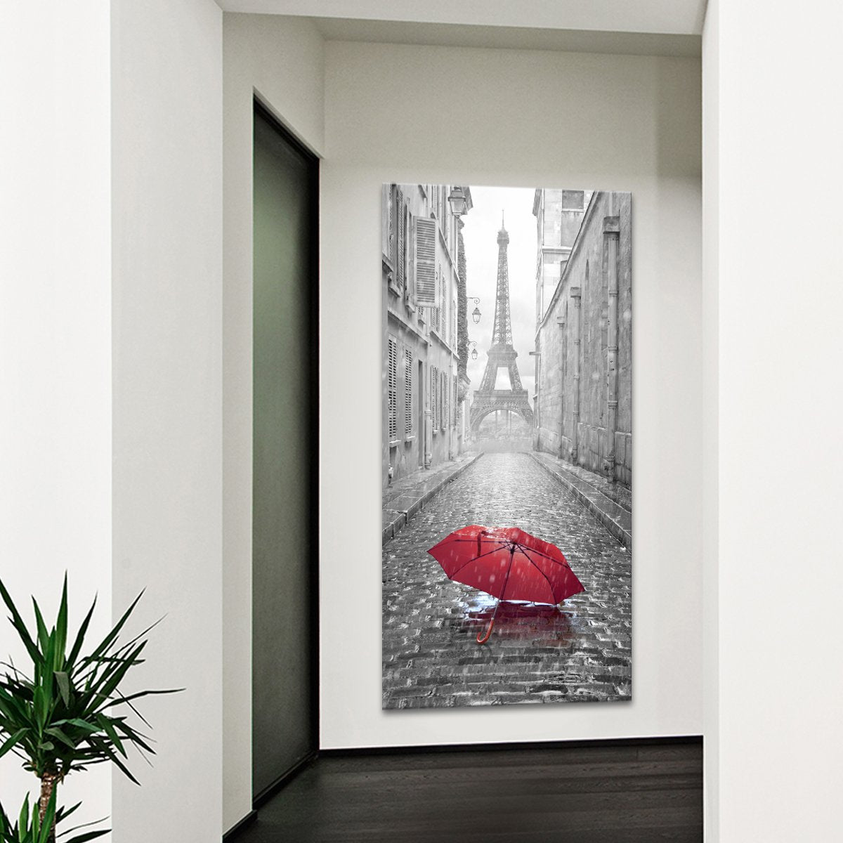 Red Umbrella Multi Panel Canvas Wall Art