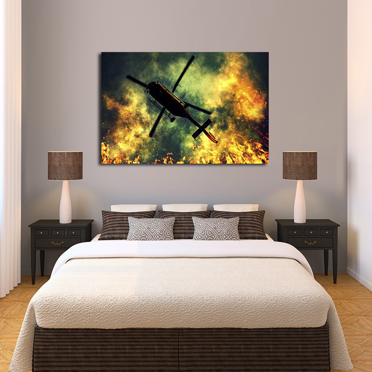 Rescue Helicopter Multi Panel Canvas Wall Art
