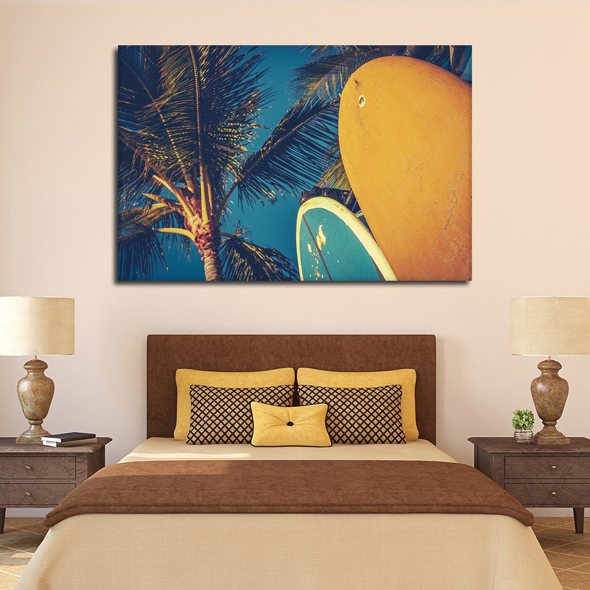 Retro Surf Multi Panel Canvas Wall Art