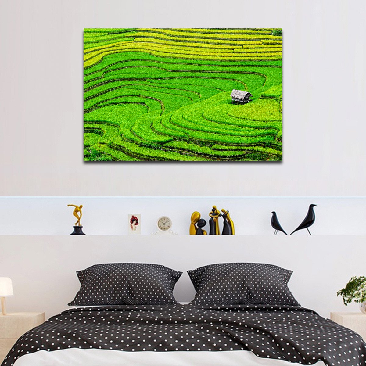 Rice Field in Vietnam Multi Panel Canvas Wall Art