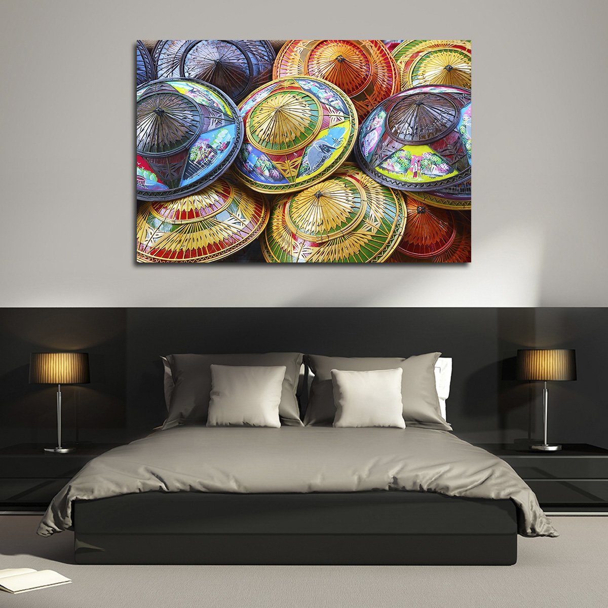 Rice Hat Multi Panel Canvas Wall Art