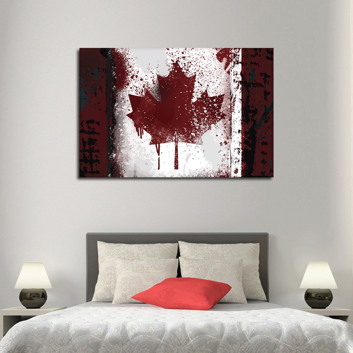 Rustic Canada Flag Multi Panel Canvas Wall Art