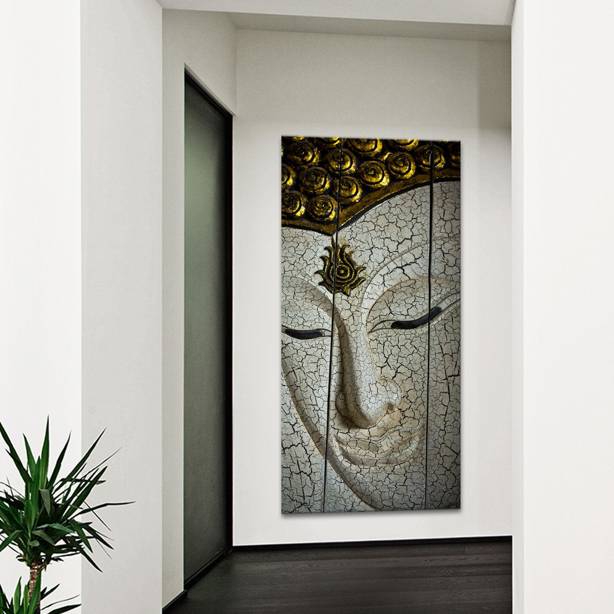 Rustic White Buddha Multi Panel Canvas Wall Art