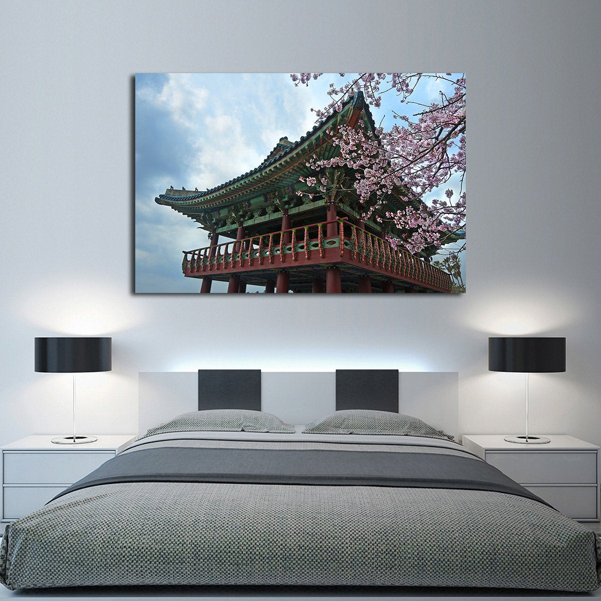Sakura in Korea Multi Panel Canvas Wall Art