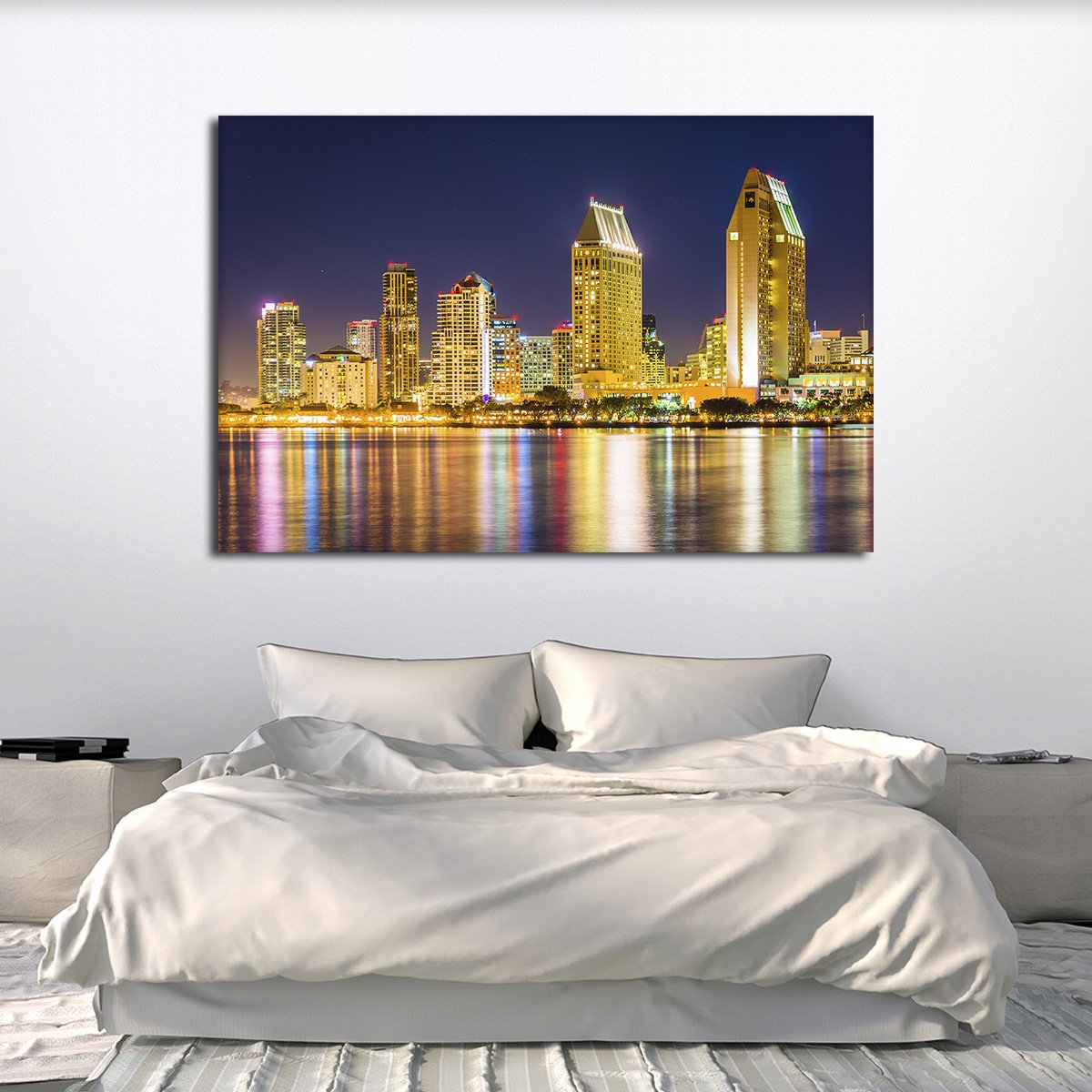 San Diego Skyline Multi Panel Canvas Wall Art