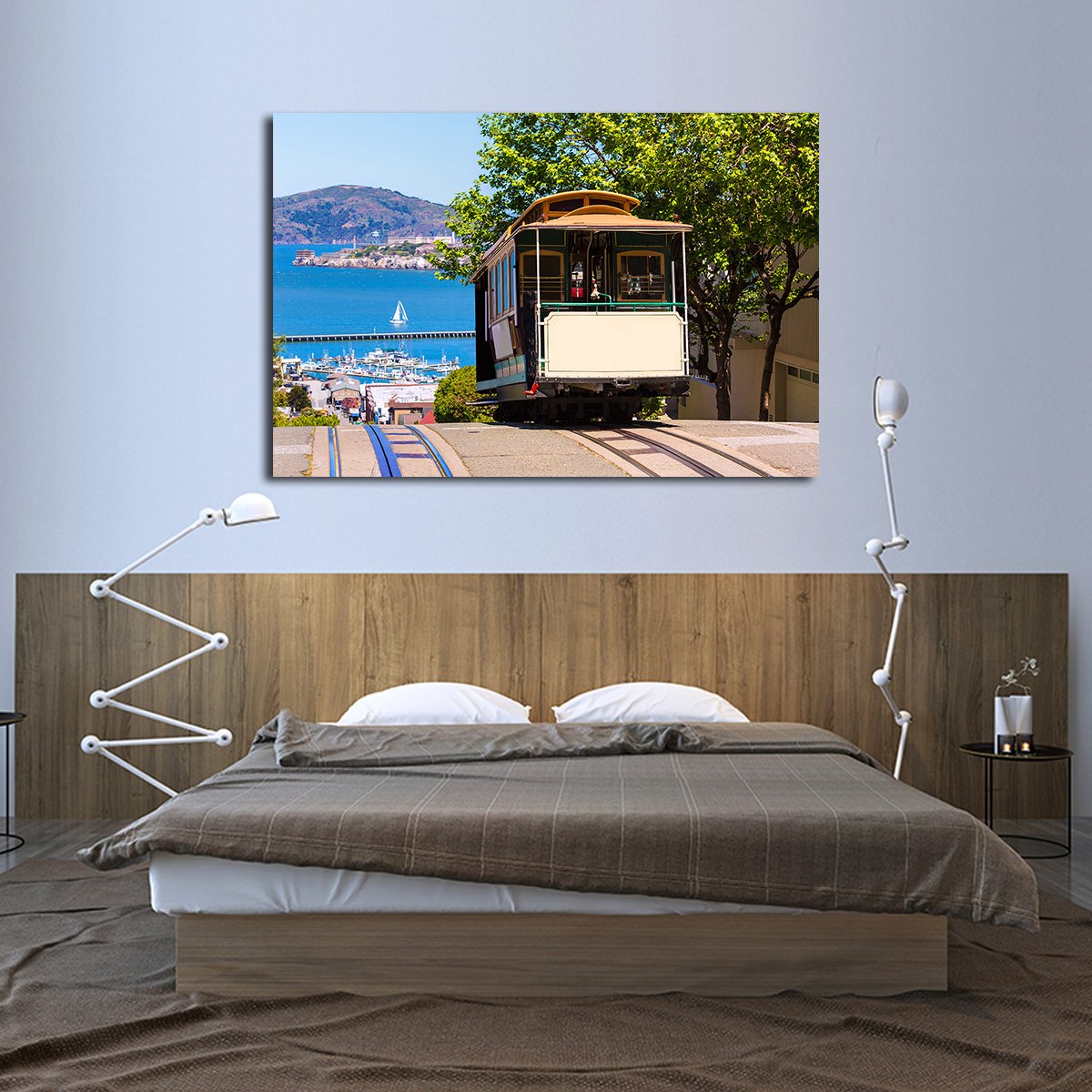 San Francisco Cable Car Multi Panel Canvas Wall Art
