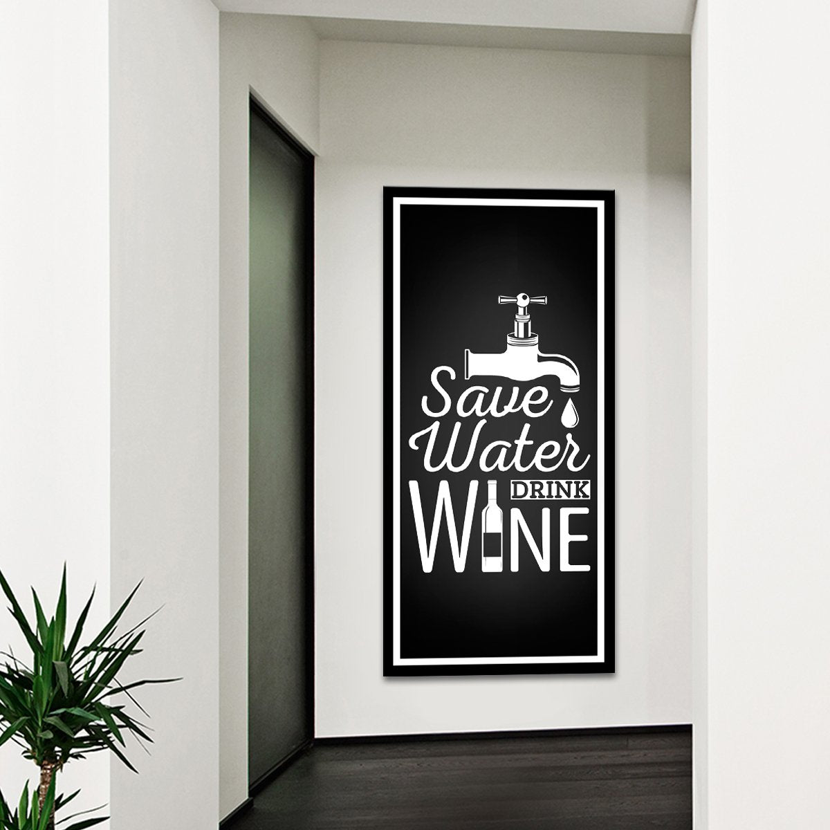 Save Water Drink Wine Multi Panel Canvas Wall Art