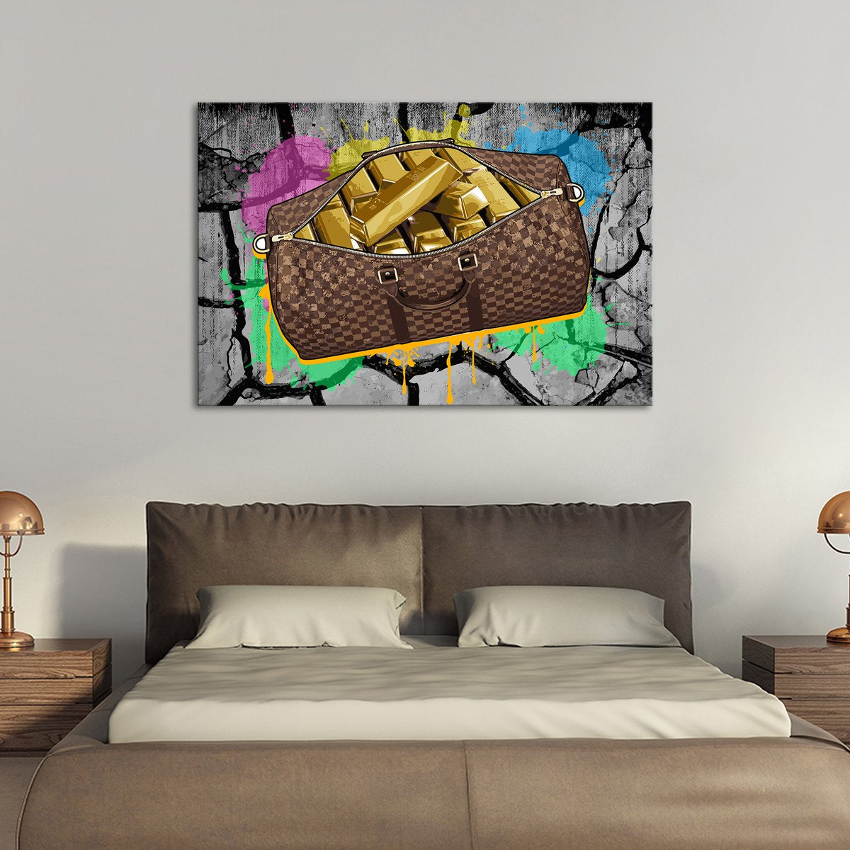 Secure the Gold Multi Panel Canvas Wall Art