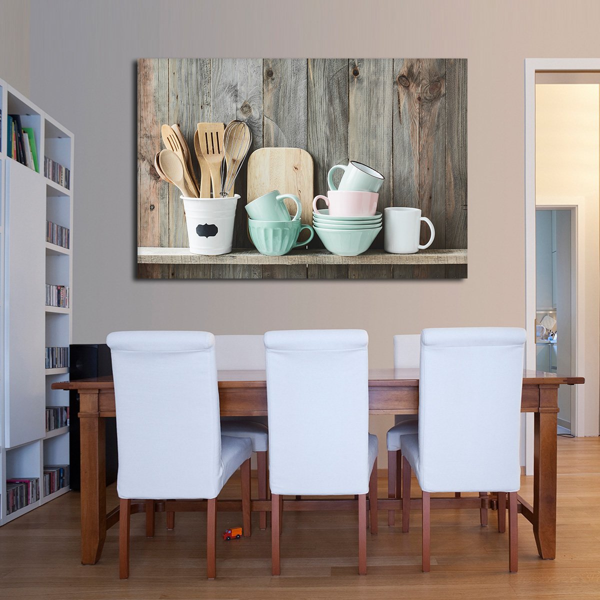 Shabby Chic Kitchen Multi Panel Canvas Wall Art