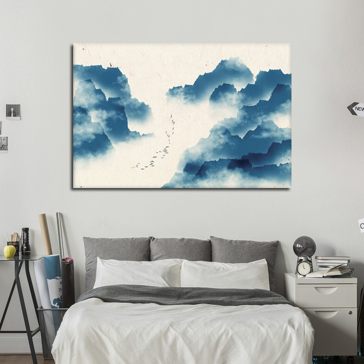 Simple Asian Landscape Multi Panel Canvas Wall Art